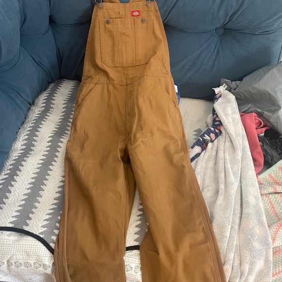 Kids Duck Overalls Dickies Large Brown - Picture 1 of 5
